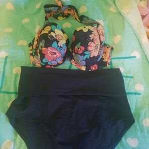 Pretty Floral Aerie High-waisted Bikini Set